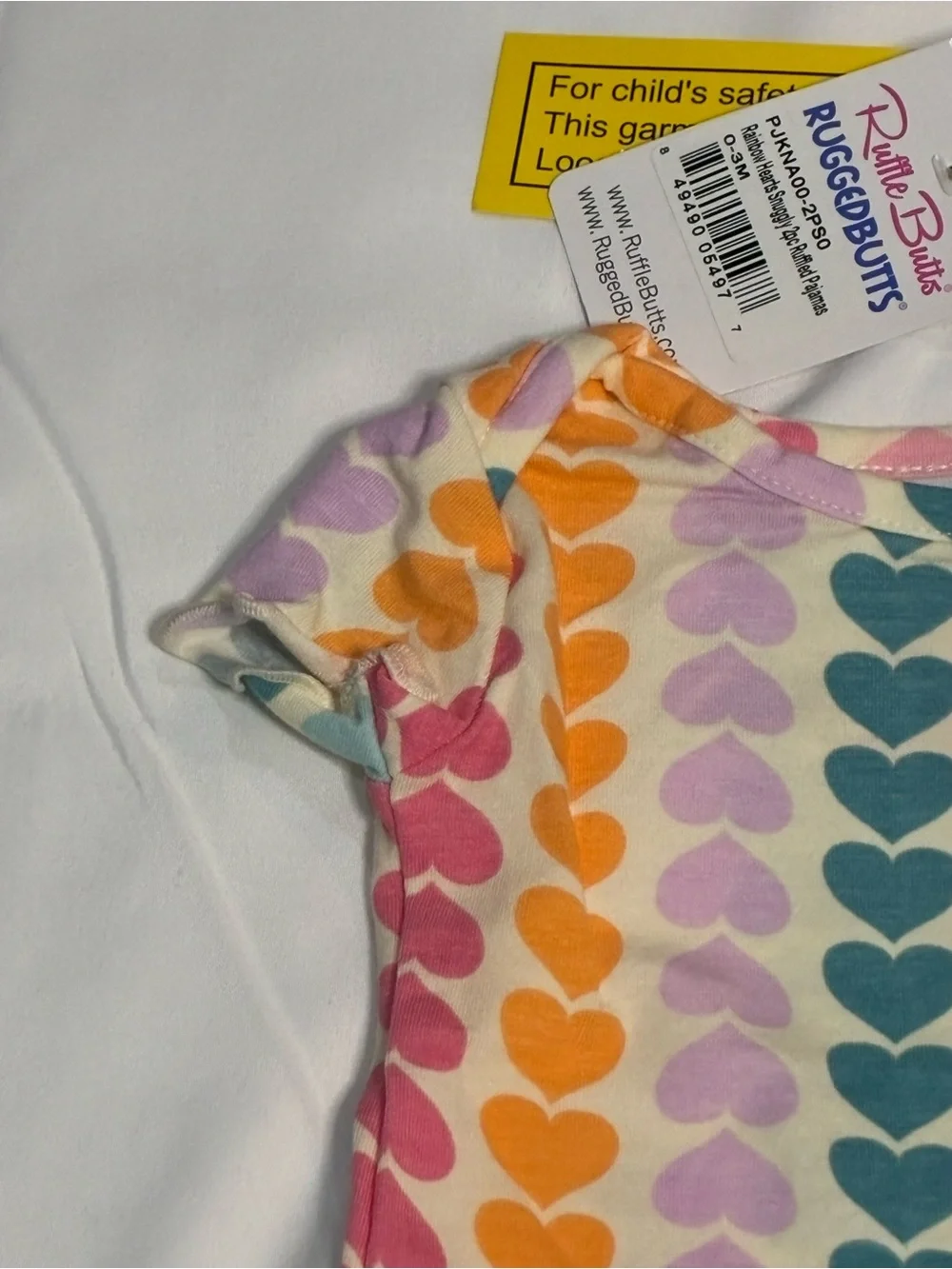 RuffleButts Joy Smiles Love Heart Pajama Set 0-3M NWT
